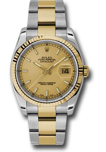 Rolex Datejust 36mm Champagne Silver Oyster