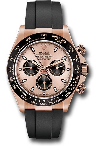 Rolex Cosmograph Daytona 40mm Ceramic Black Bezel, Pink Black Oysterflex