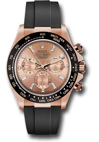 Rolex Cosmograph Daytona 40mm Ceramic Black Bezel, Pink Diamond Oysterflex