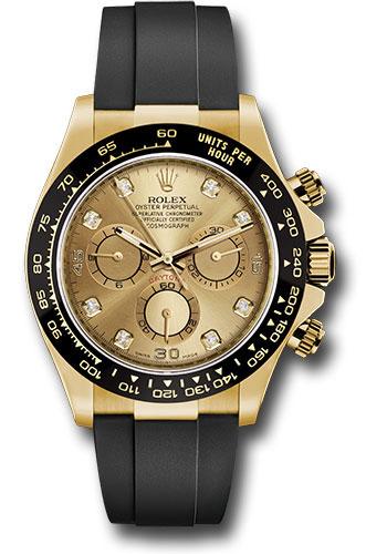 Rolex Cosmograph Daytona 40mm Ceramic Black Bezel, Champagne Diamond Oyster