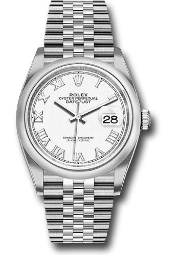 Rolex Datejust 36mm White Roman Jubilee