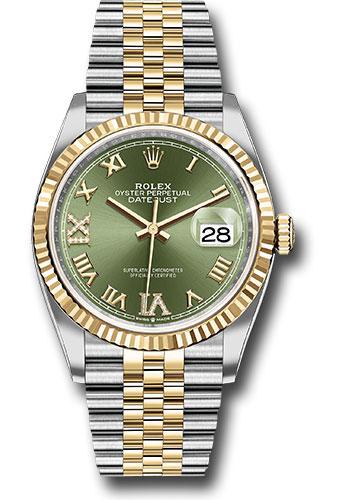Rolex Datejust 36mm Olive Green Diamond 69 Jubilee