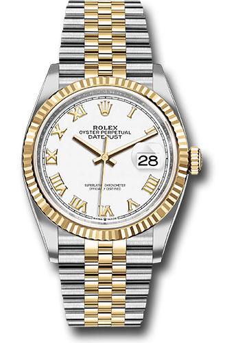 Rolex Datejust 36mm White Roman Jubilee