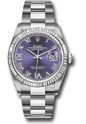 Rolex Datejust 36mm Aubergine Diamond 69 Oyster