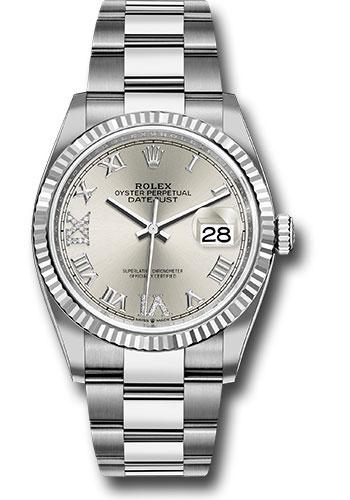 Rolex Datejust 36mm Silver Diamond 69 Oyster