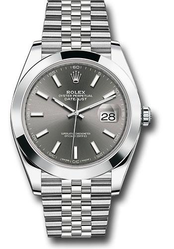 Rolex Datejust 41mm Dark Rhodium Index Jubilee