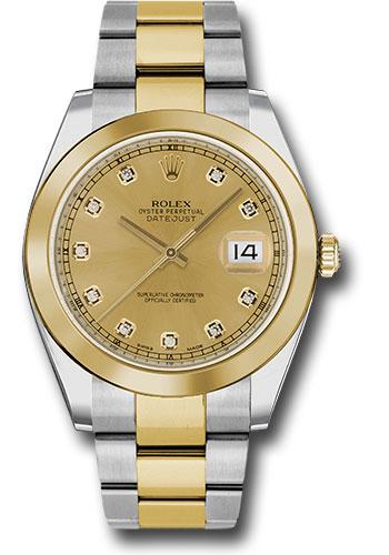 Rolex Datejust 41mm Champagne Diamond Oyster