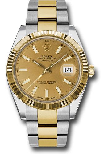 Rolex Datejust 41mm Champagne Index Oyster