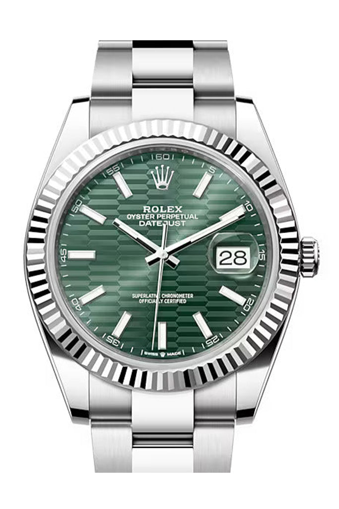 RolexDatejust41mmStainlessSteelMensWatch126334GreenFlutedDialwithOysterBracelet.jpg